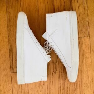 Common Projects Achilles Mid Mens 45 White Good Leather Sneakers 1529 45 0506